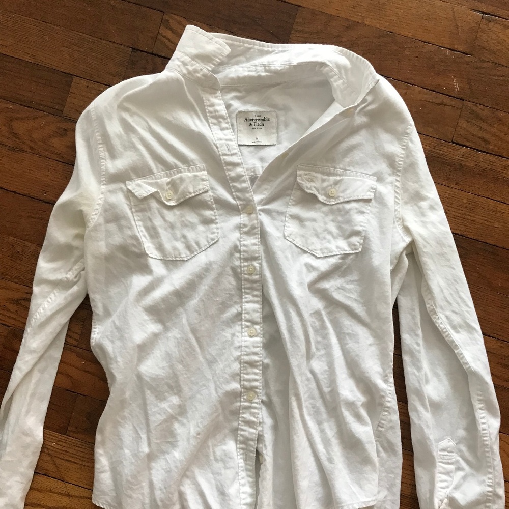 Abercrombie and Fitch (white button-down) (M)